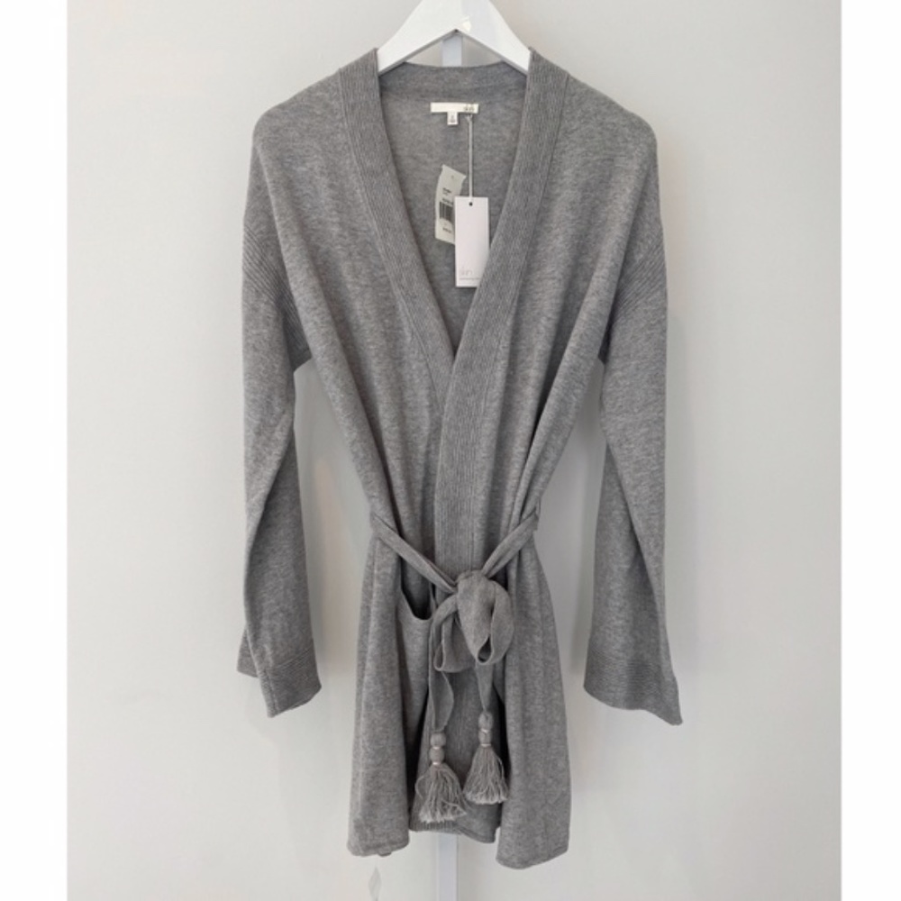 New SKIN Valora Knit Tassel Sweater Cardigan Robe